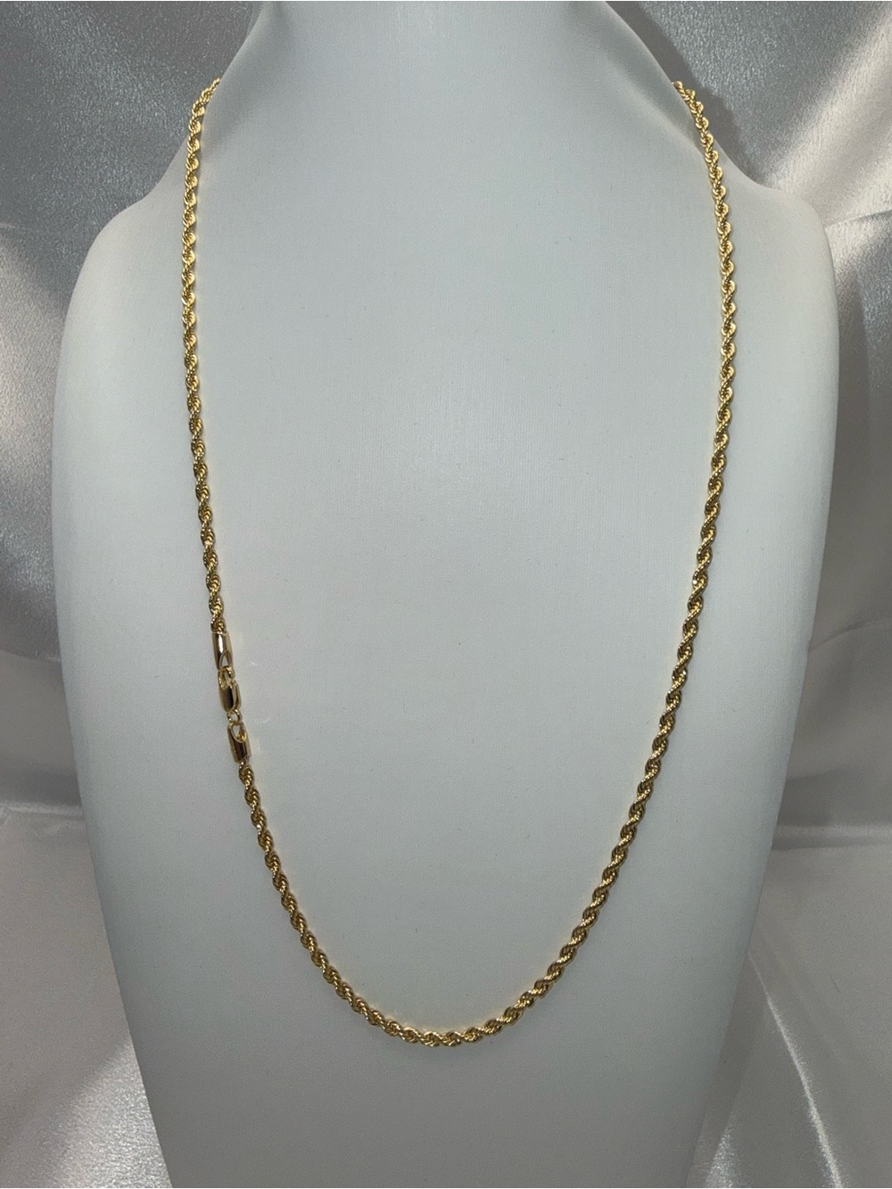 24 Inch 6.7mm 18K Gold Dipped Rope Necklace 14k stamped